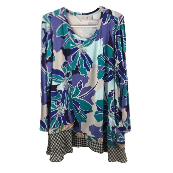 Logo by Lori Goldstein Printed Tunic with Asymmetrical Hem - Picture 10 of 10